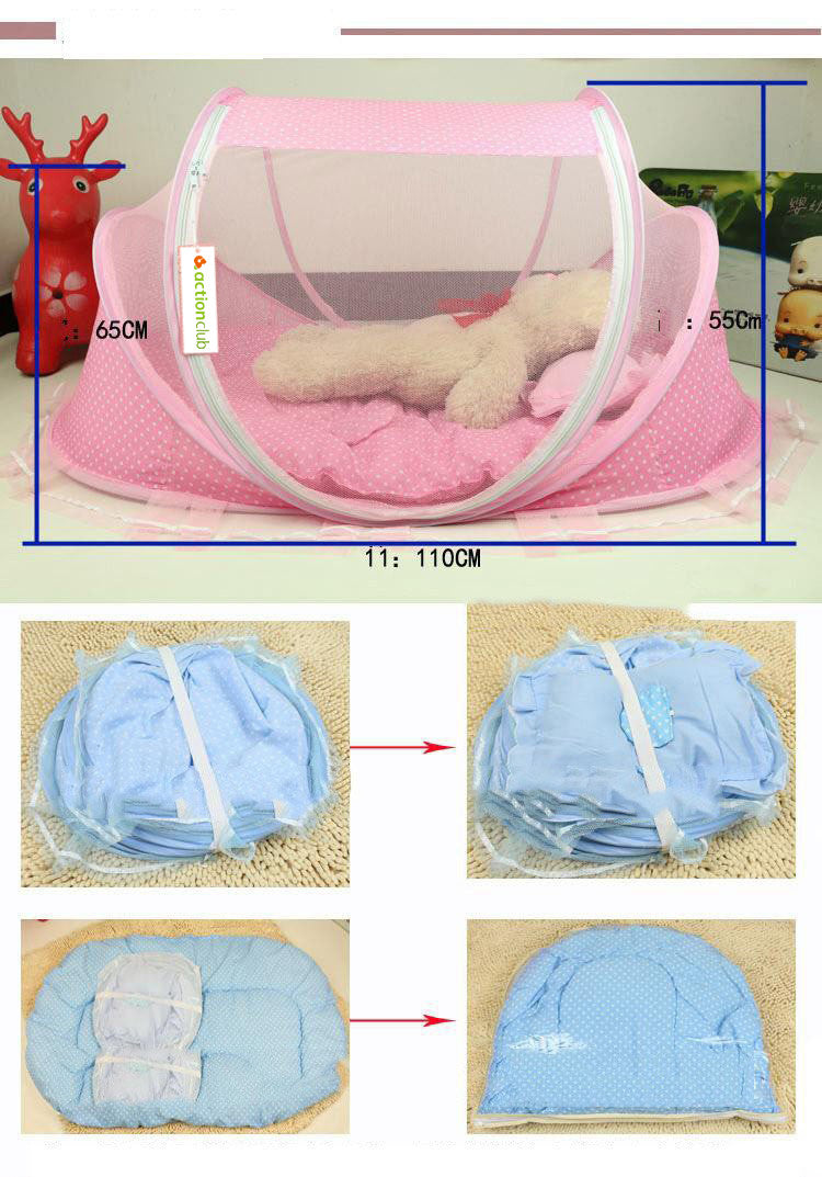 Fantastic Foldable Baby Bed Net With Pillow - Your Baby Universe