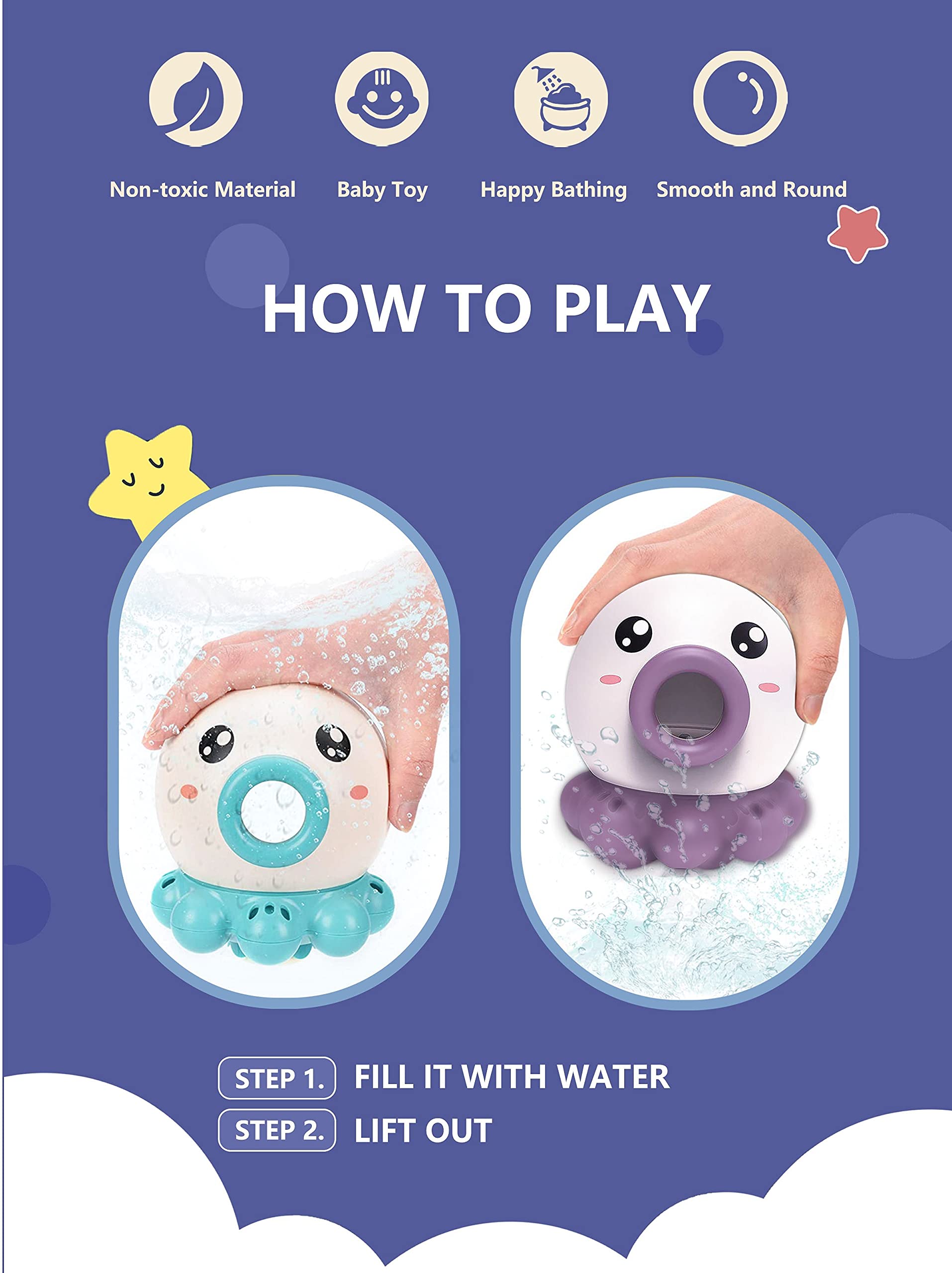 Octopus Bath Toy - Your Baby Universe