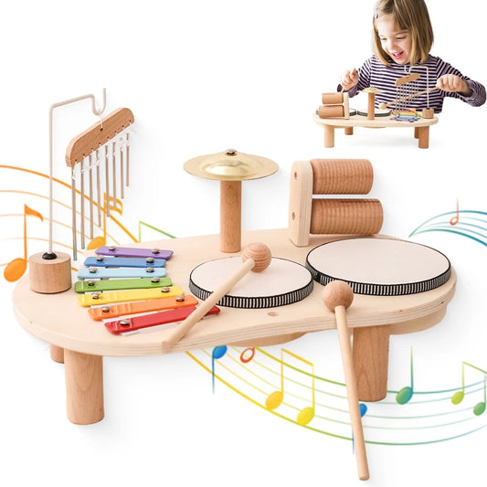 Baby Wooden Montessori Toys Bandstand Model Removable Set Mobile Drum Children Puzzle Learning Toys For Newborn Birthday Gift (Copy) - Your Baby Universe