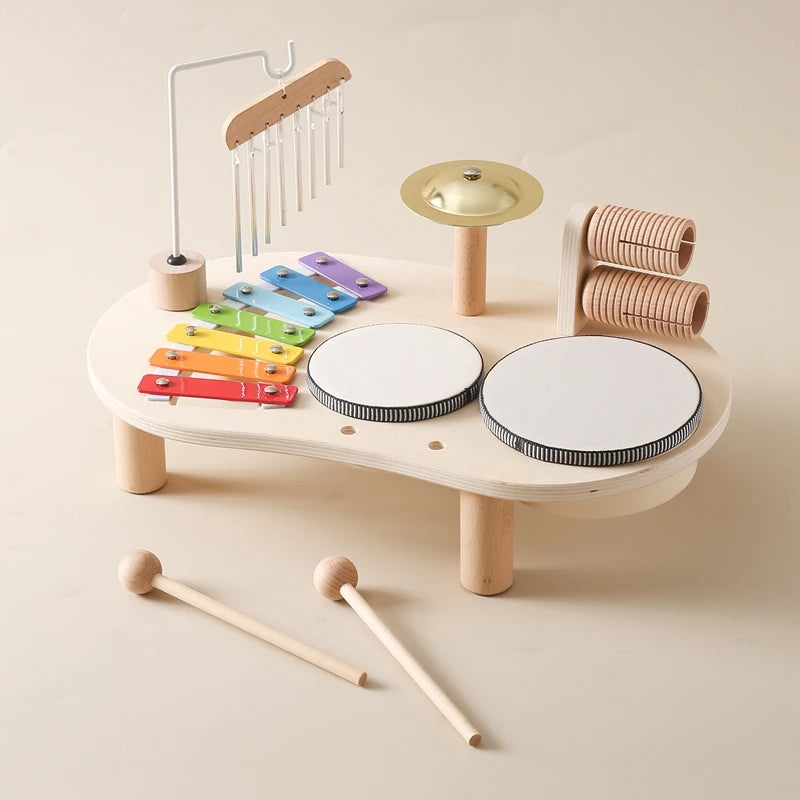 Baby Wooden Montessori Toys Bandstand Model Removable Set Mobile Drum Children Puzzle Learning Toys For Newborn Birthday Gift (Copy) - Your Baby Universe