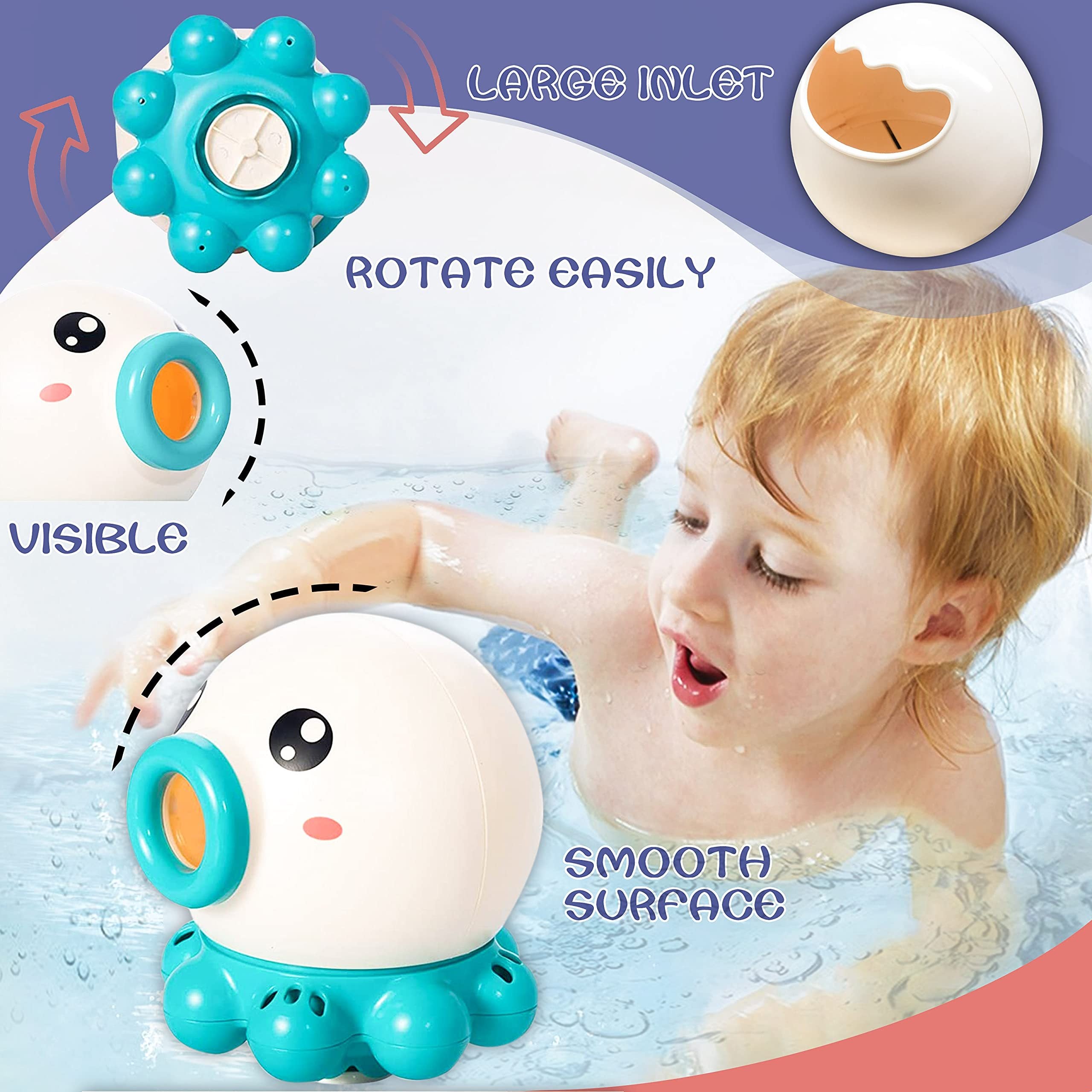 Octopus Spin & Spray Bath Toy - Your Baby Universe